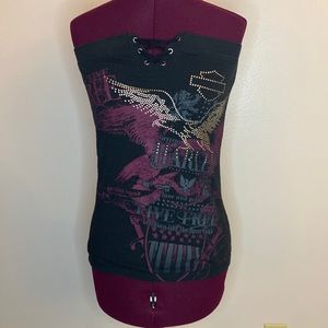 Harley-Davidson Sauk City, WI, strapless T-shirt, M